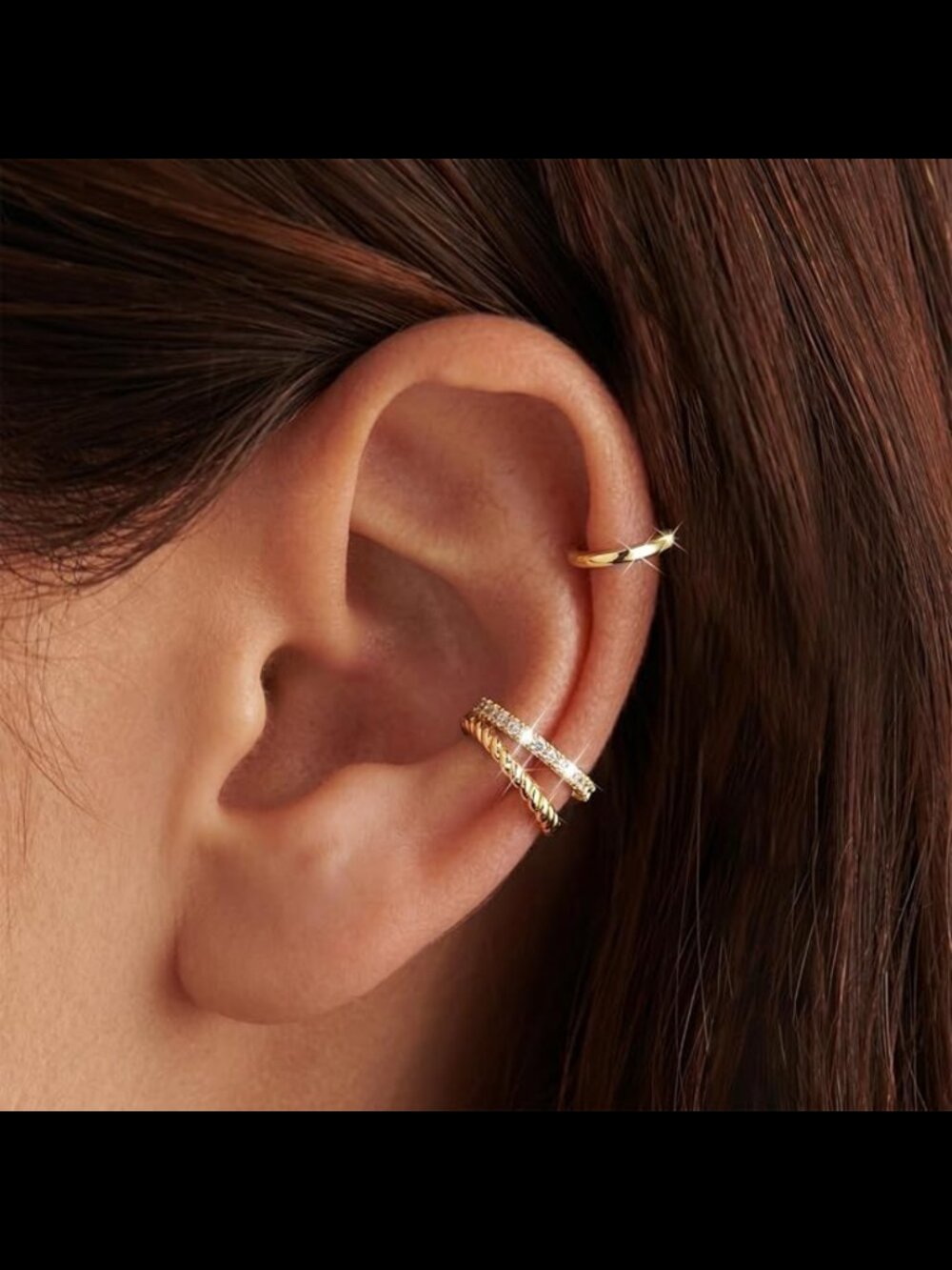 3 pcs ear cuffs non piercing earrings